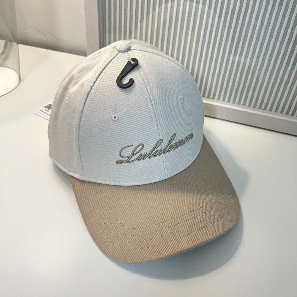 NWT Lululemon Structured Ball Cap  LULU S/M Cream/Ivory/Tan Script